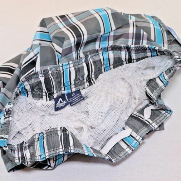 Kanu Surf Men's Big Paradigm Plaid Swim Trunks - Picture 6 of 6